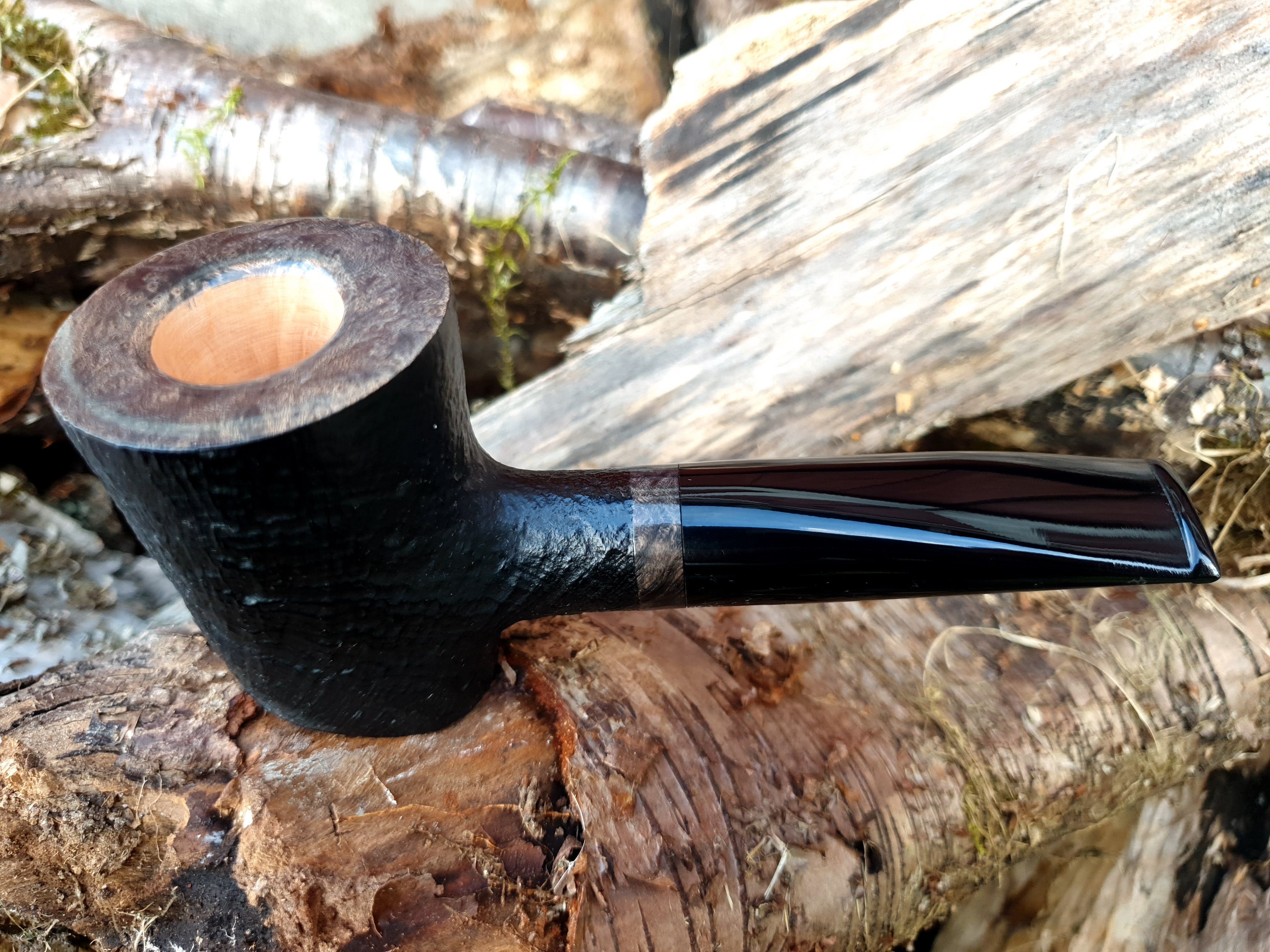 Olav Hellige / Olav the Holy Poker style briar wood pipe