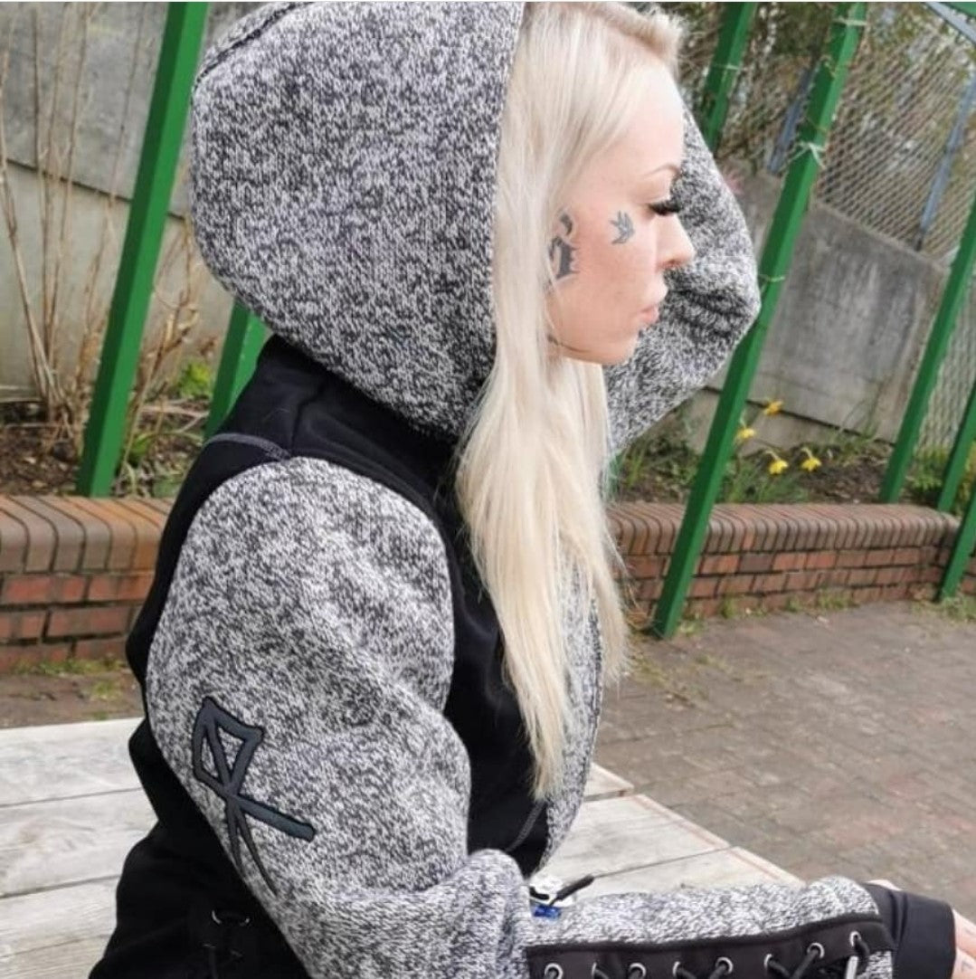 Womens Urdr windproof hoodie Grey/Black